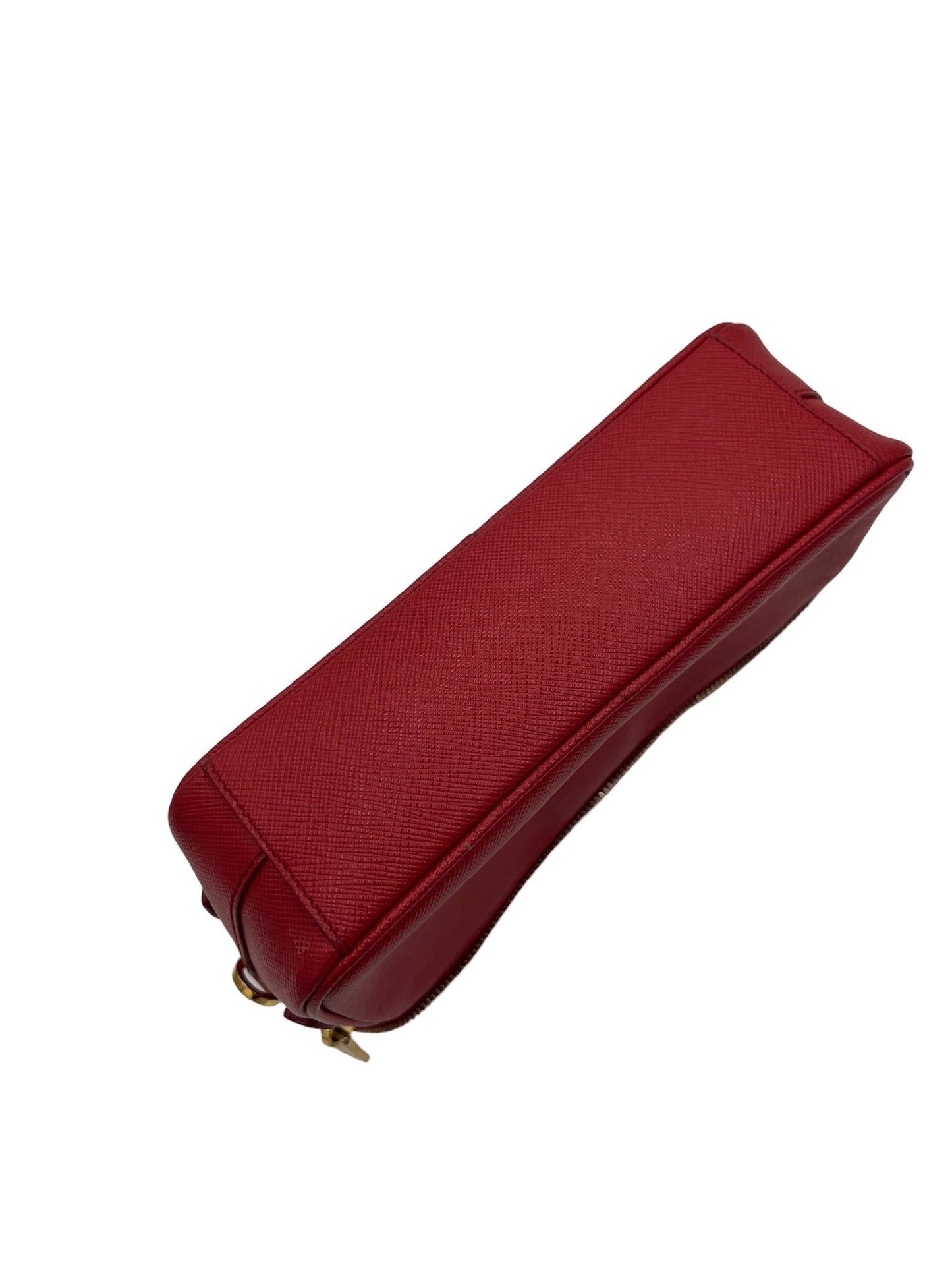 PRADA - Red Leather Crossbody Bag