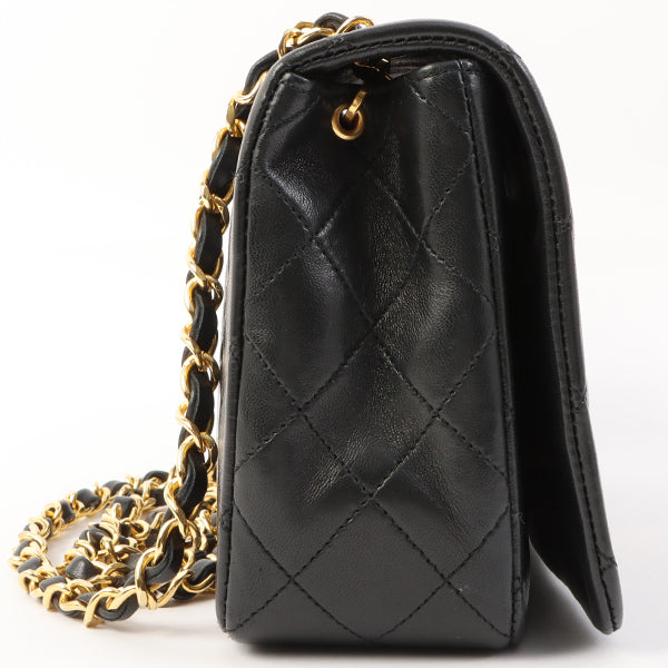 Chanel Around 1990 Made Full Flap Chain Bag 23Cm Black