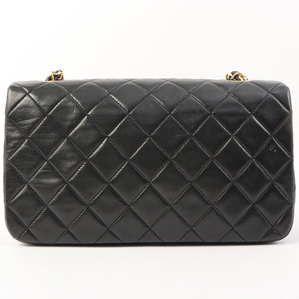 Chanel Around 1990 Made Full Flap Chain Bag 23Cm Black