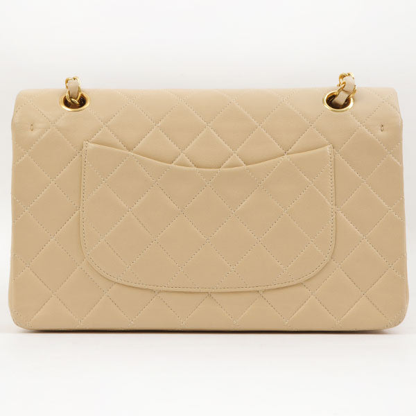 Chanel Around 1995 Made Classic Flap Chain Bag 25Cm Beige