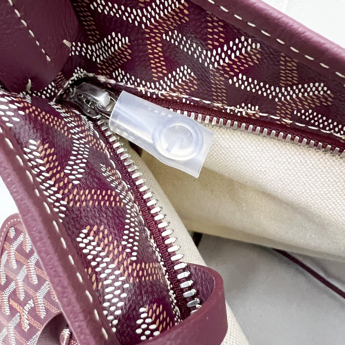 Goyard Boheme PM Hobo Bag in Bordeaux (Dark Red) Signature Goyardine Canvas