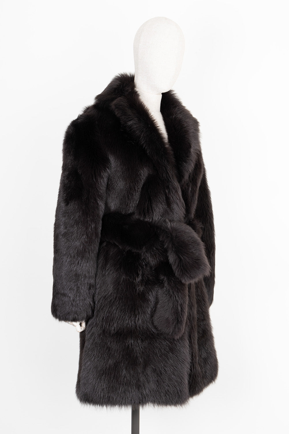 BOTTEGA VENETA Shearling Coat Toscana Dark Brown