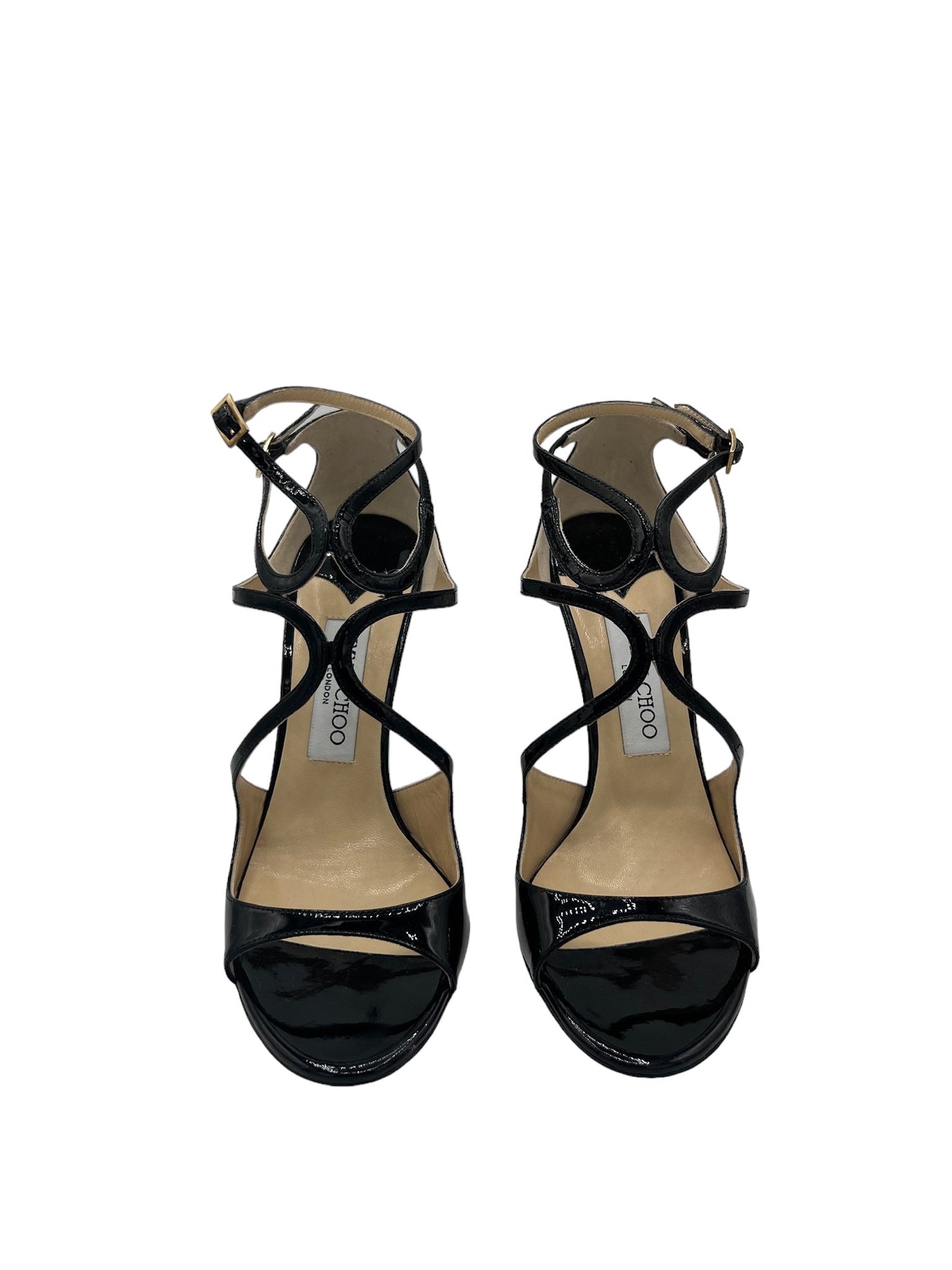 JIMMY CHOO - Black Patent Leather Pumps Size 38 1/2