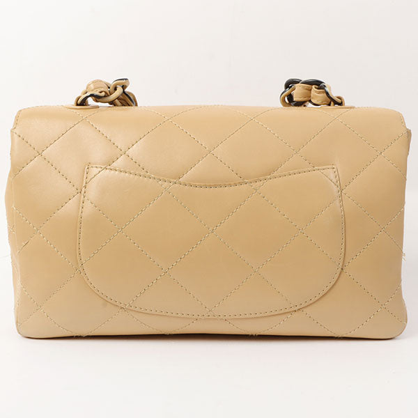 Chanel Around 2000 Made Classic Flap Acrylic Chain Bag 25Cm Beige
