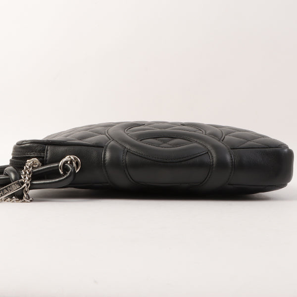 Chanel Around 2003 Made Cambon Shoulder Bag Black