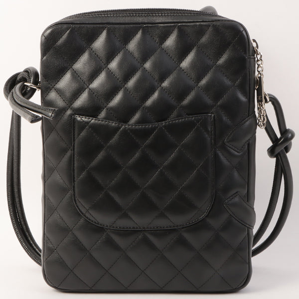 Chanel Around 2003 Made Cambon Shoulder Bag Black