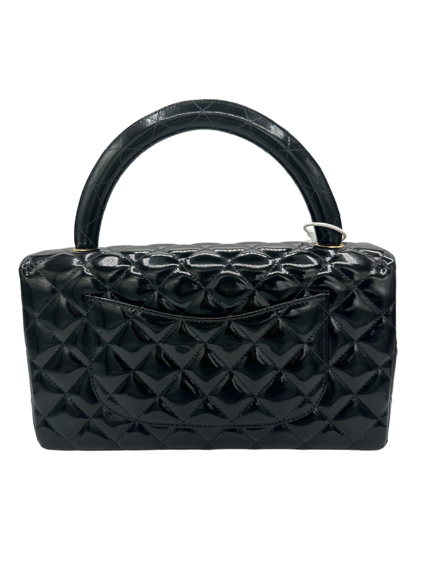 CHANEL - Kelly Medium Patent Black Leather Handbag