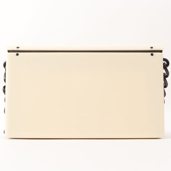 Chanel Around 2001 Made Plastic Bicolor Chain Shoulder Bag Ivory/ Black