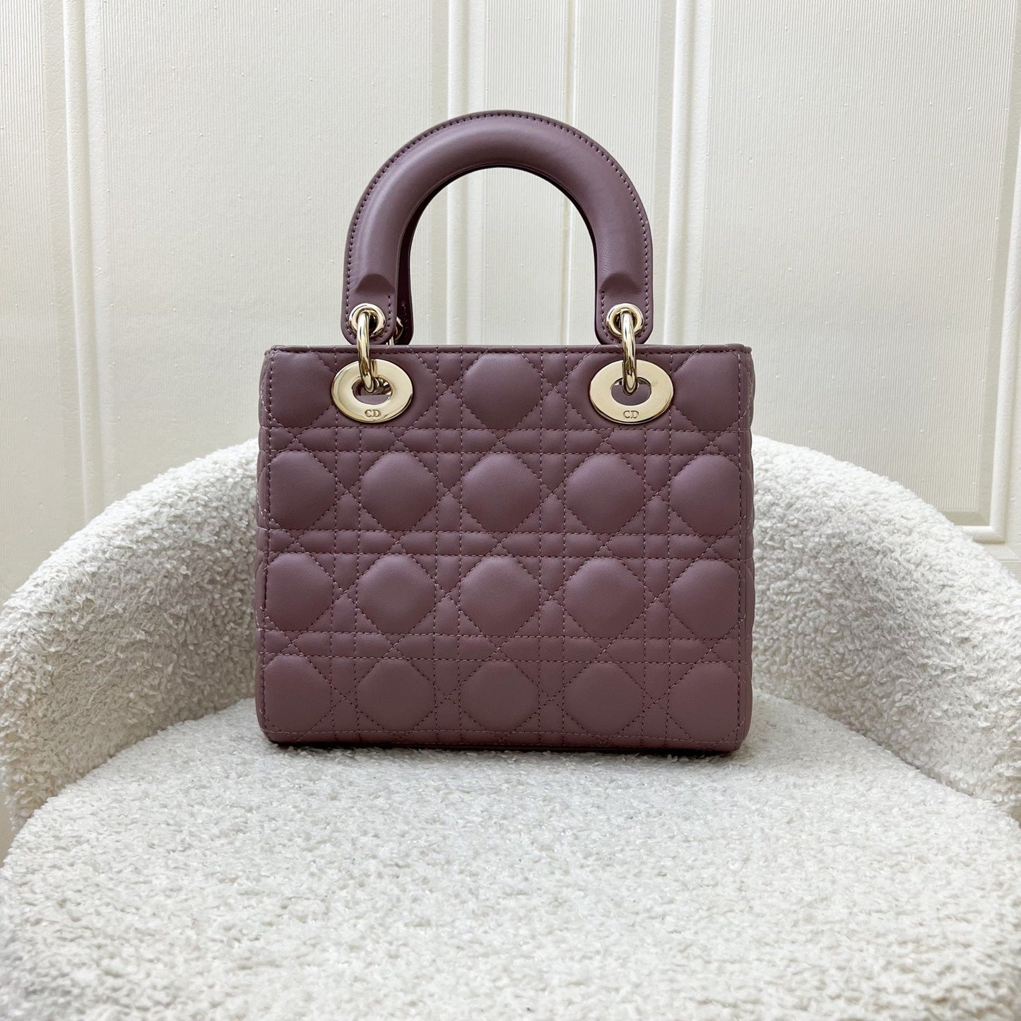 Dior Lady Dior My ABCDior Small Bag in Peony Pink Lambskin and LGHW (Model: M0538ONGE) (Colour code: M81P)
