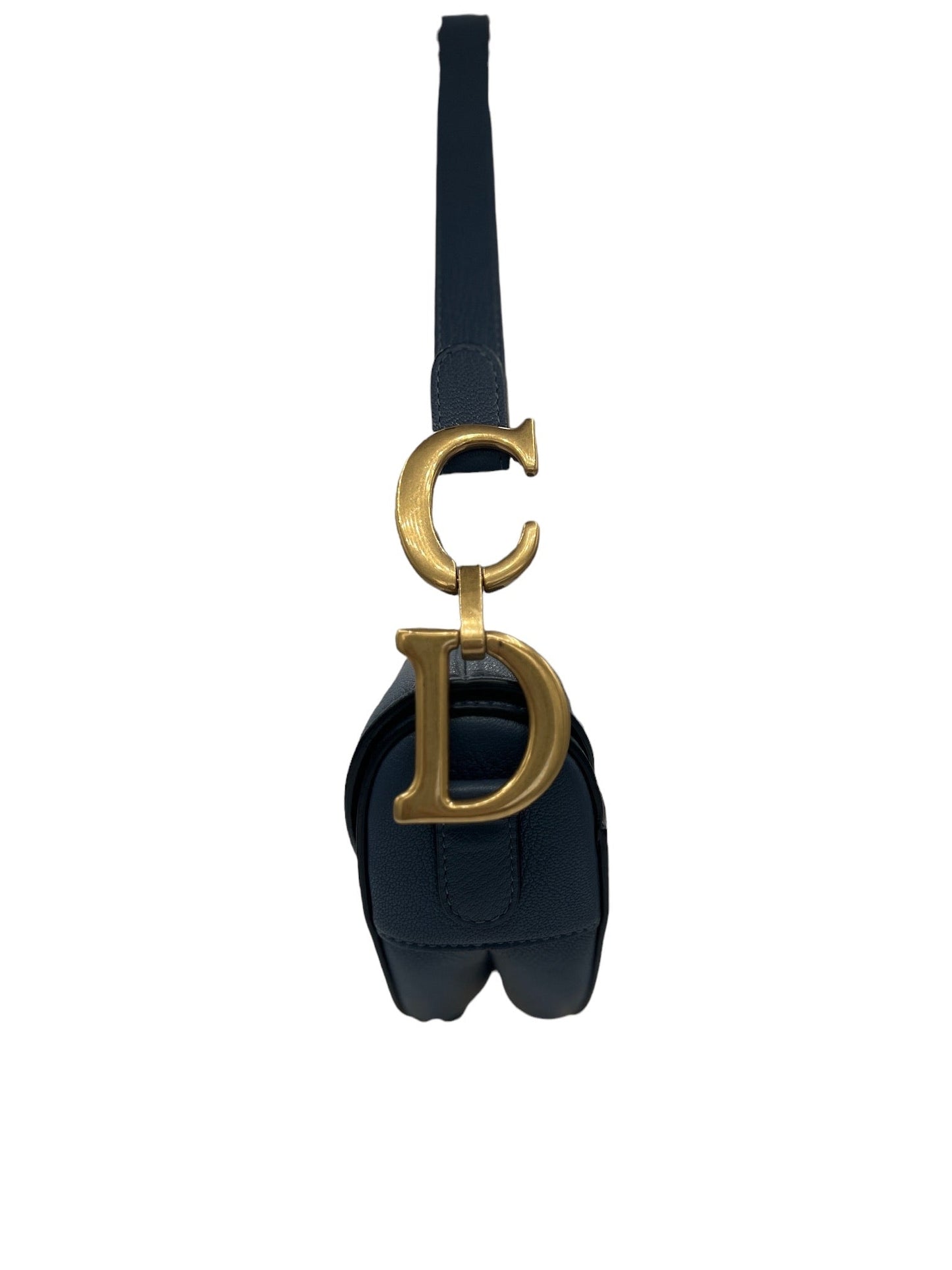 DIOR - Blue Leather Saddle Handbag