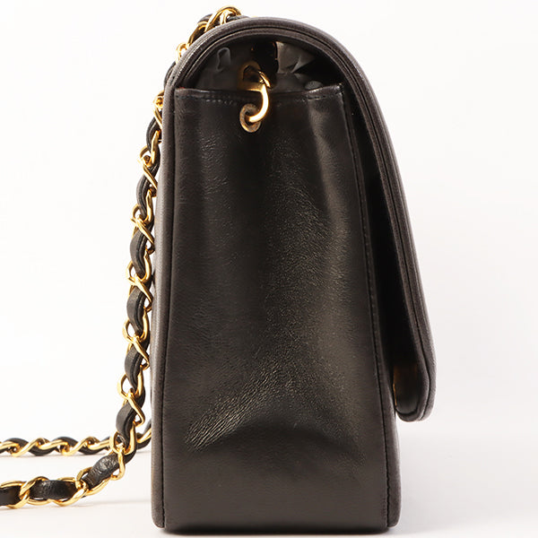 Chanel Around 1992 Made Diana Flap Chain Bag 25Cm Black