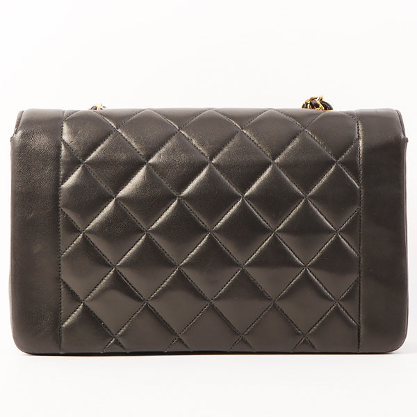 Chanel Around 1992 Made Diana Flap Chain Bag 25Cm Black