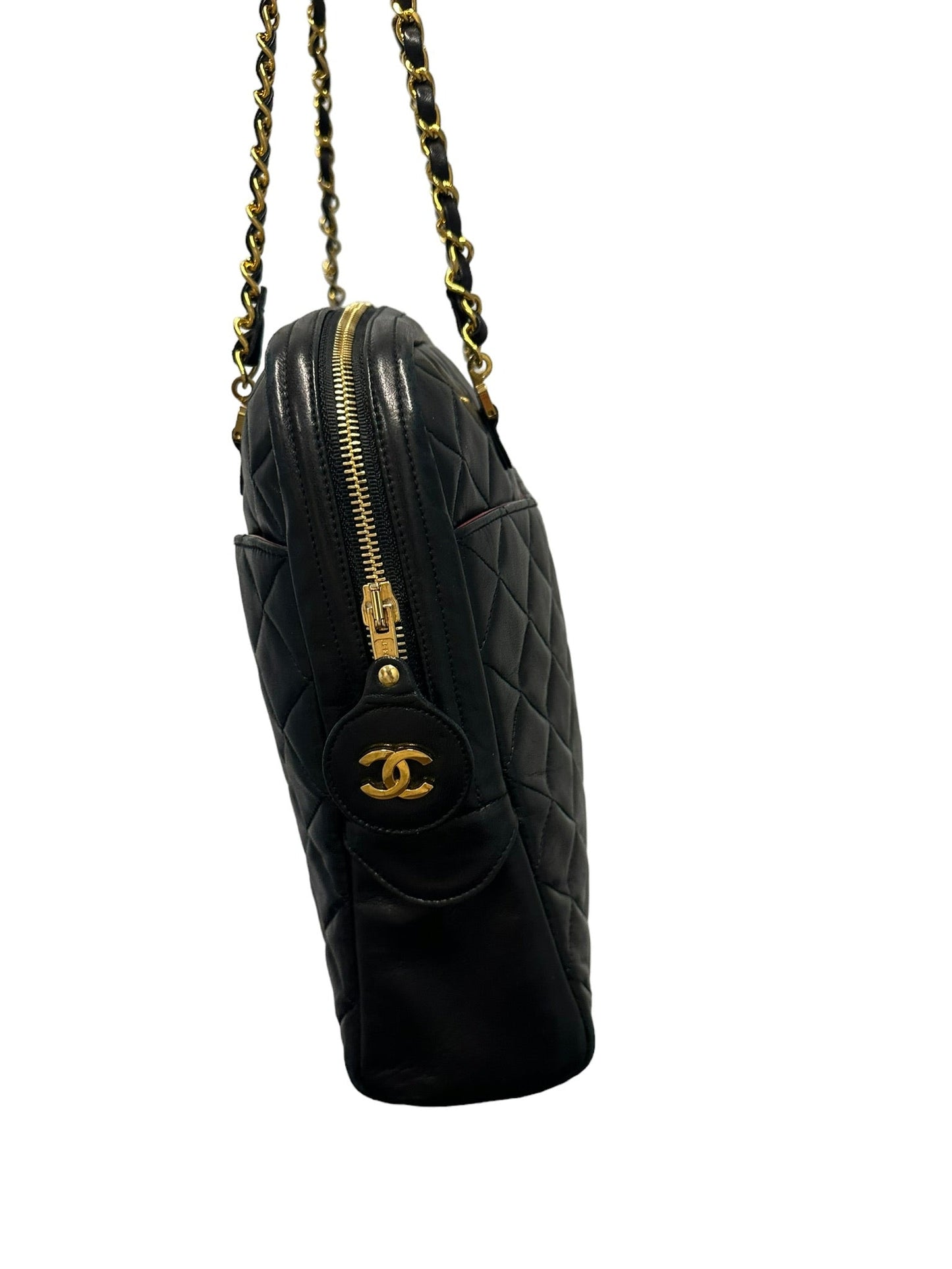 CHANEL - Quilted Black Lambskin Vintage Portfolio