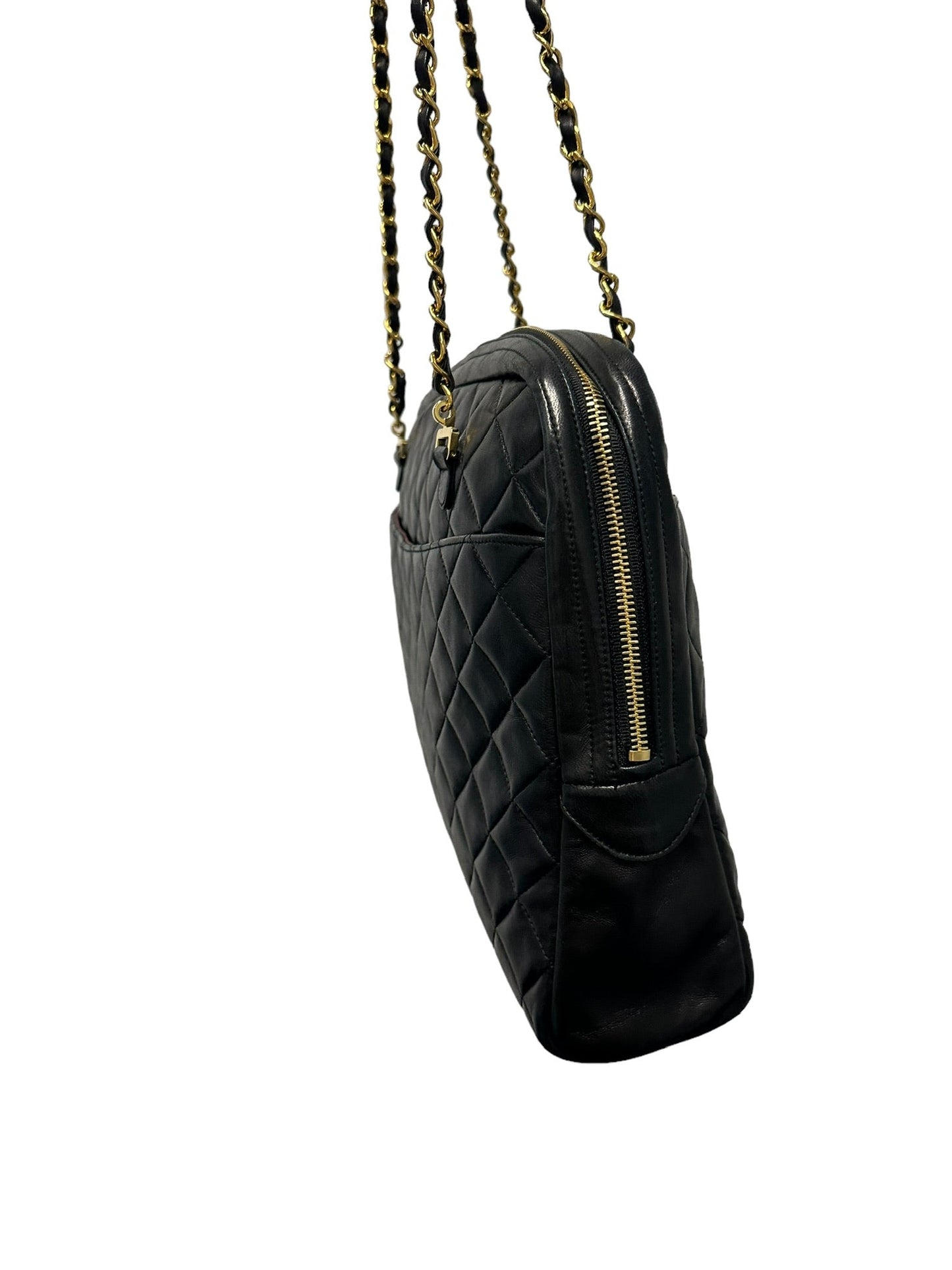 CHANEL - Quilted Black Lambskin Vintage Portfolio
