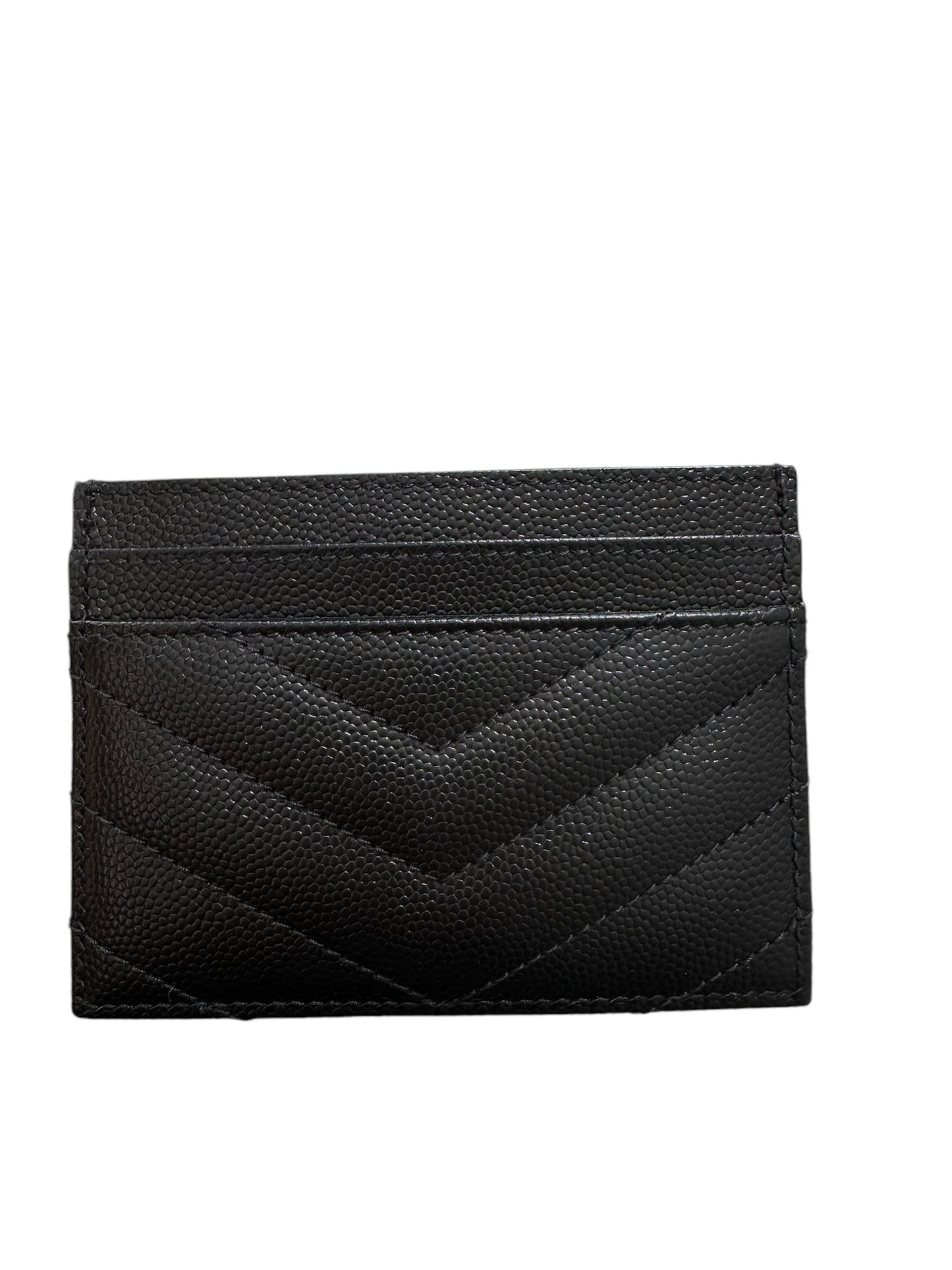 SAINT LAURENT - Black Leather Cardholder