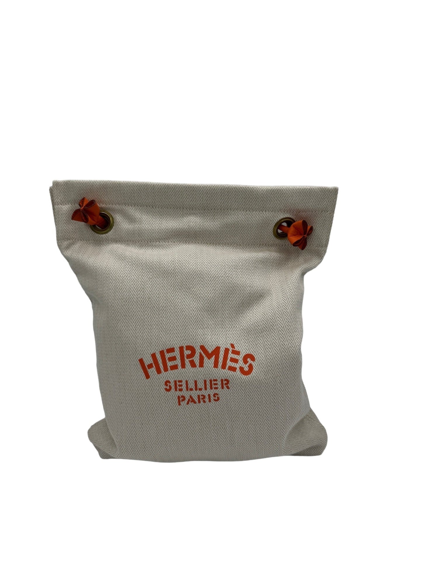 Aline II Cream Orange Cotton Leather Shoulder Bag