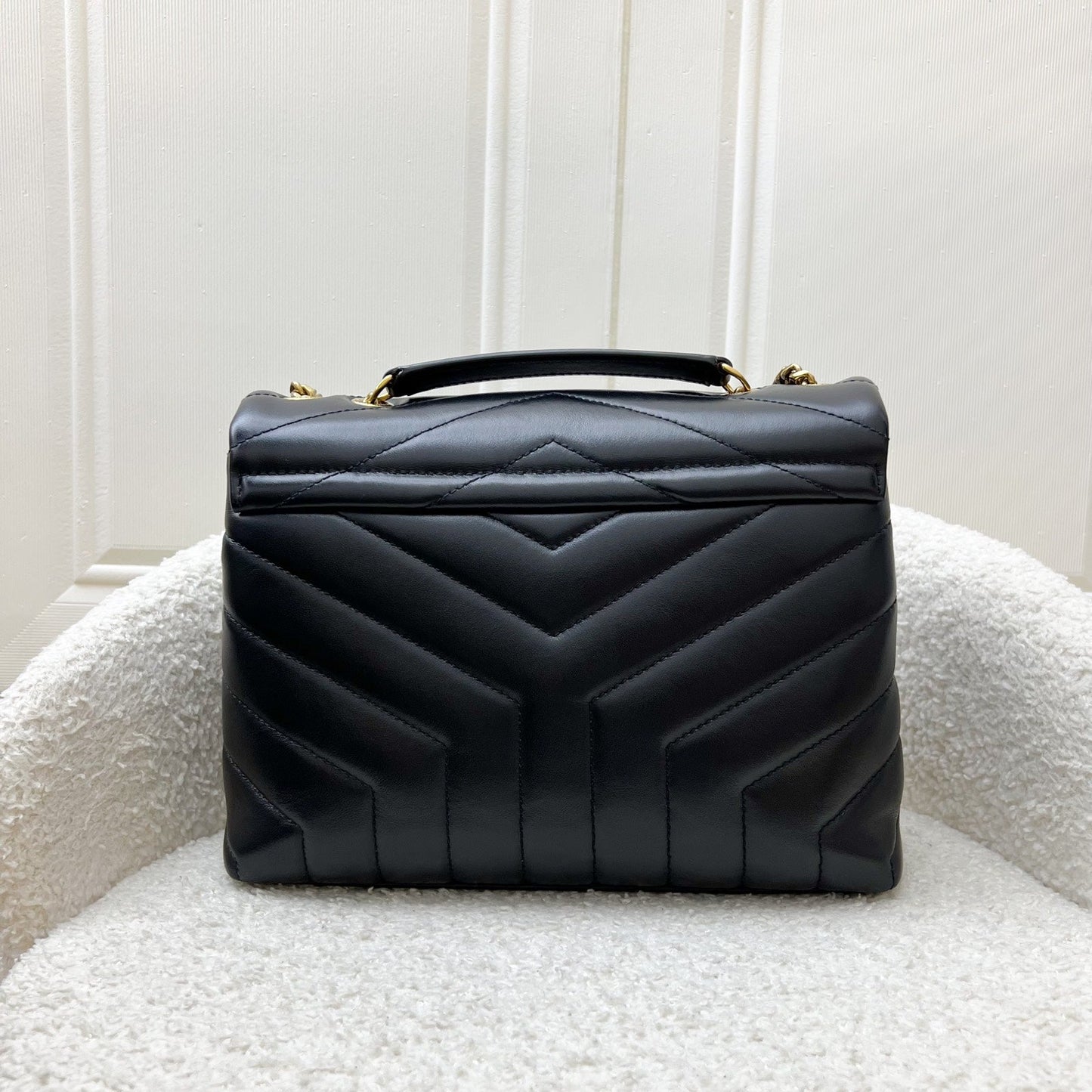 Saint Laurent YSL Small Loulou in Black Lambskin and GHW