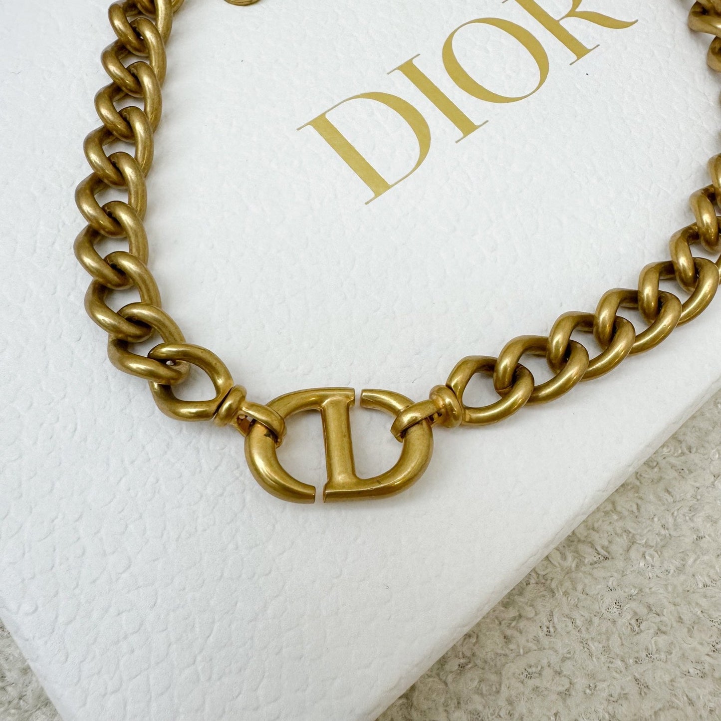 Dior Classic CD Navy Choker in AGHW