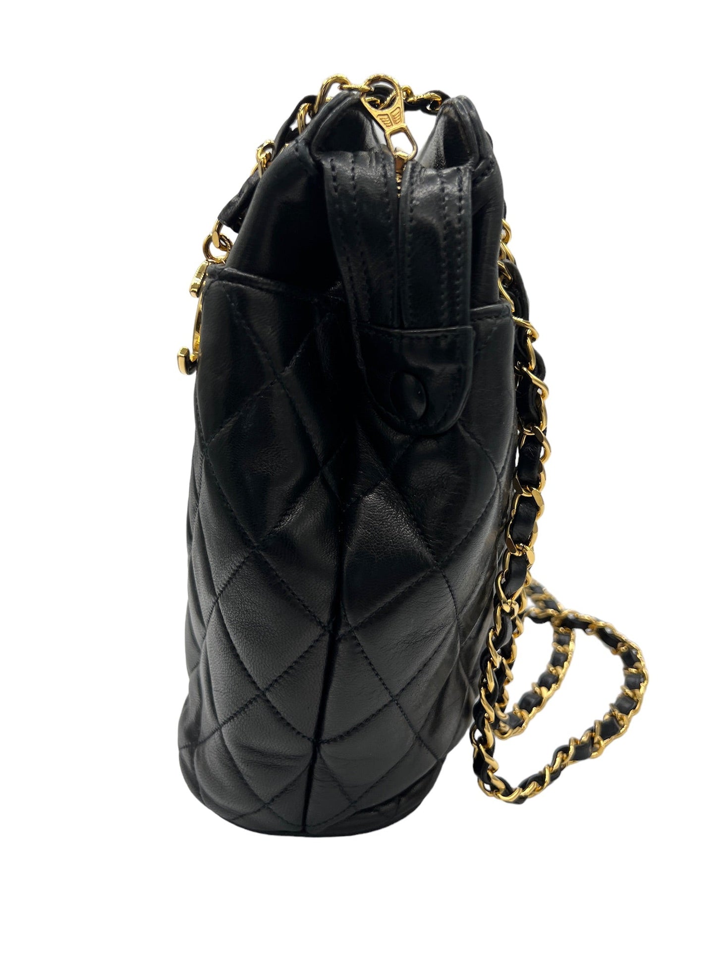 CHANEL - Vintage Lambskin Quilted Shopper Bag