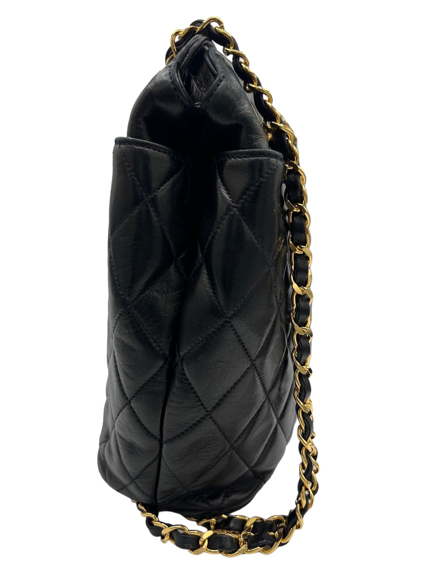 CHANEL - Vintage Lambskin Quilted Shopper Bag