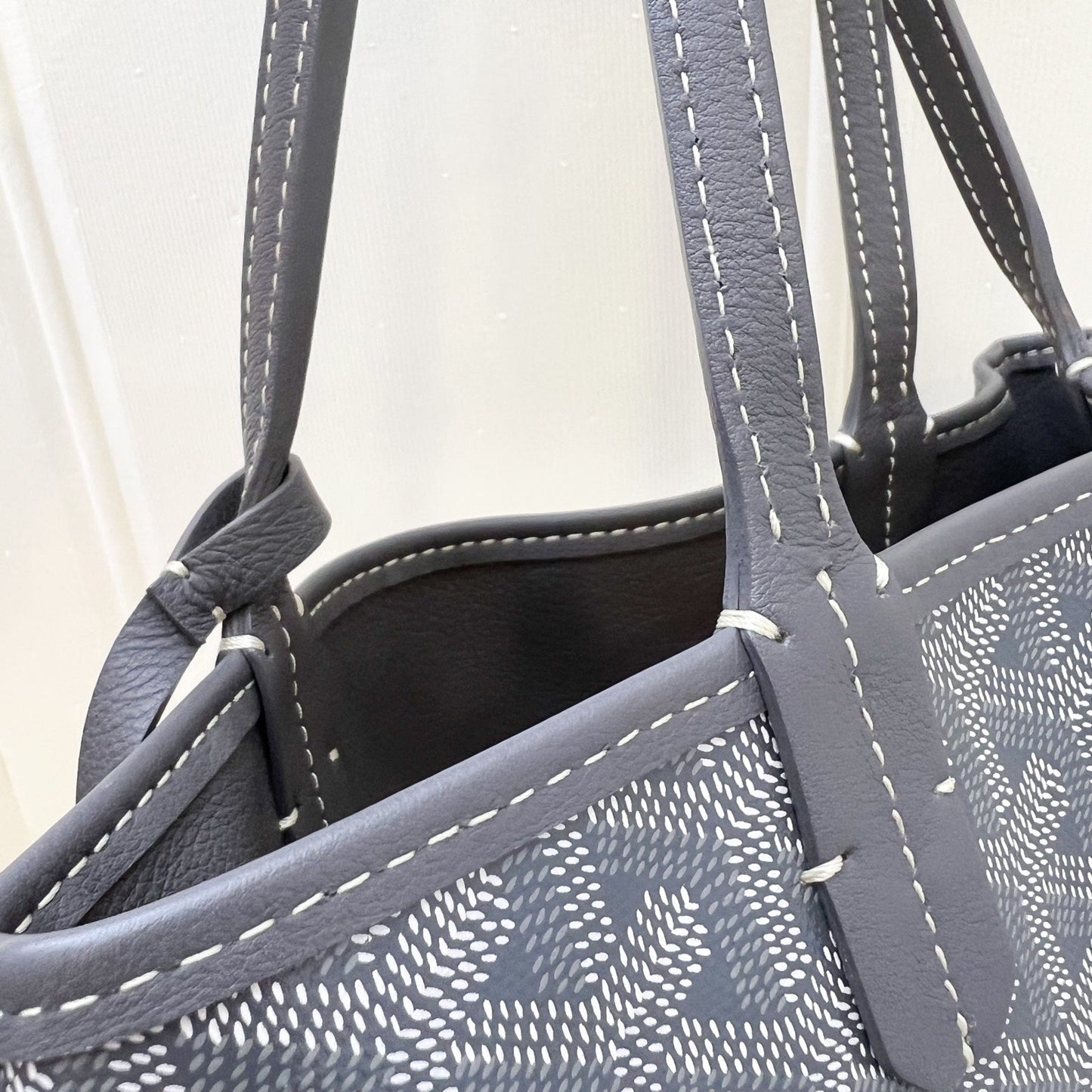 Goyard Mini Anjou in Grey Goyardine Canvas and Leather