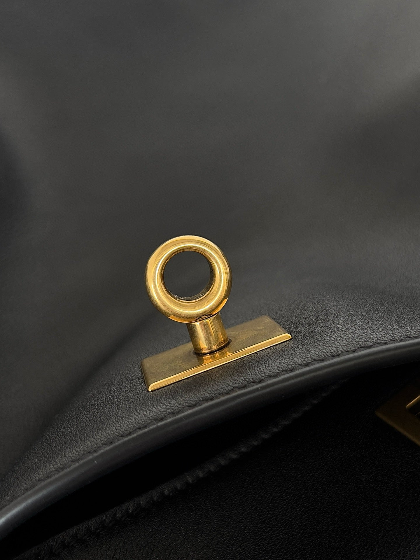 Bottega Veneta Balencia Tote Bag Black Calfskin Gold Hardware