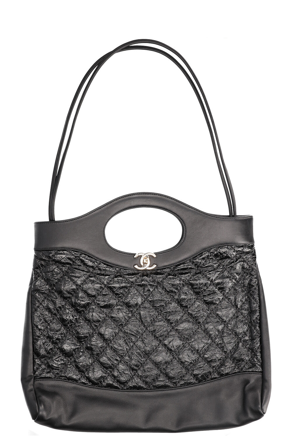 CHANEL 31 Shopping Bag Quilted Calfskin Black