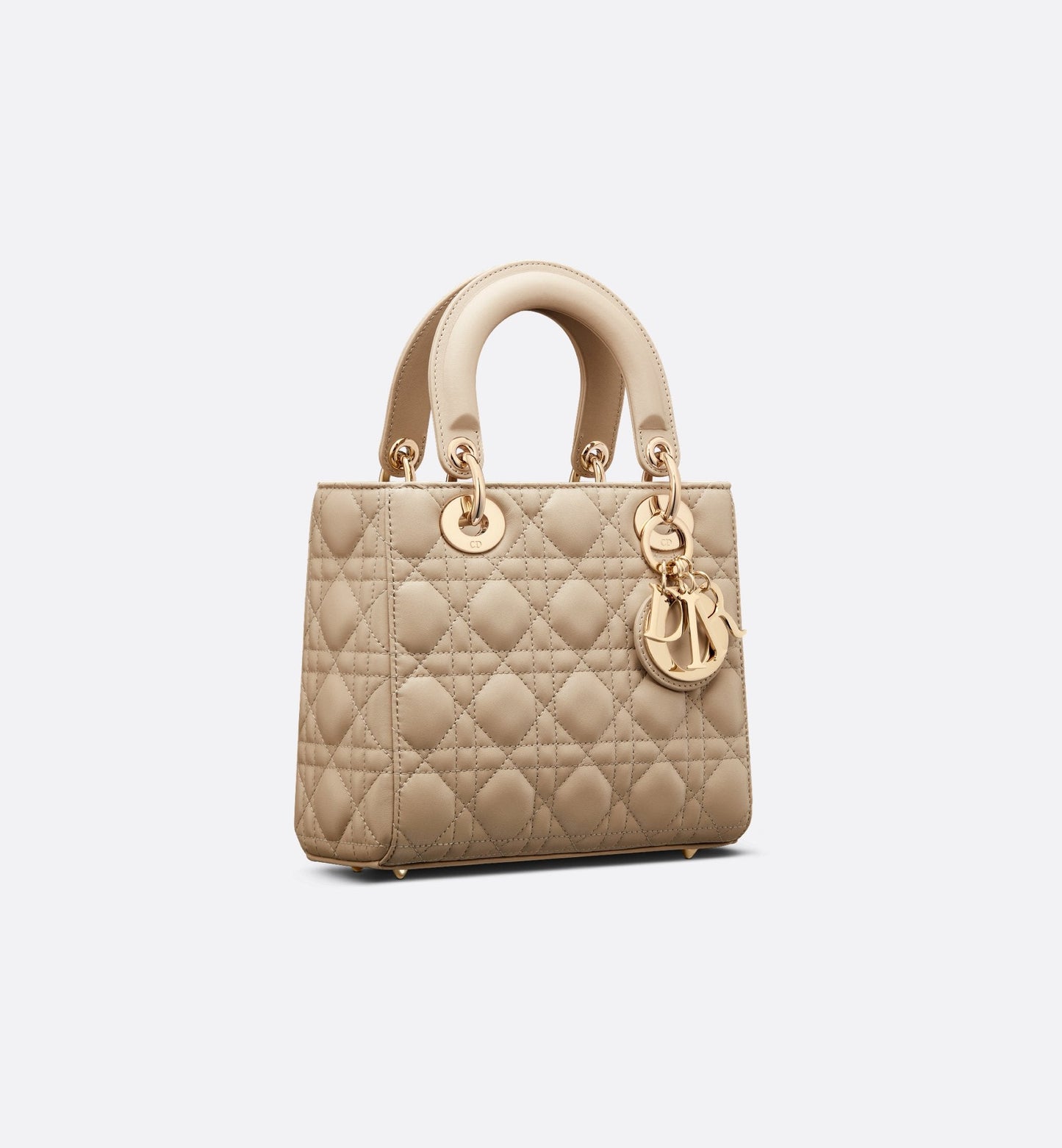 Small Lady Dior My Abcdior Bag Sand Colored Cannage Lambskin