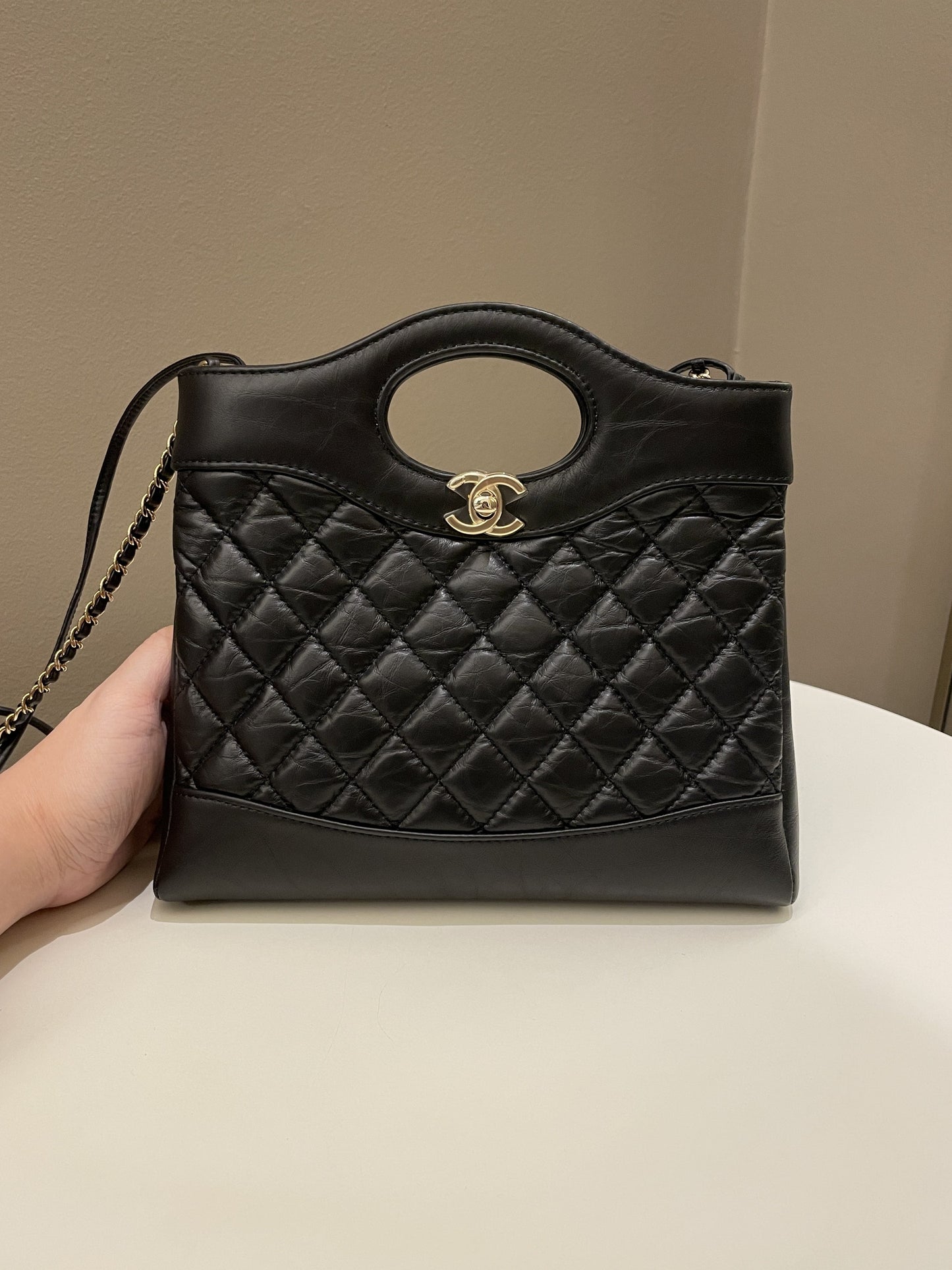 Chanel 31 Bag Black Aged Calf