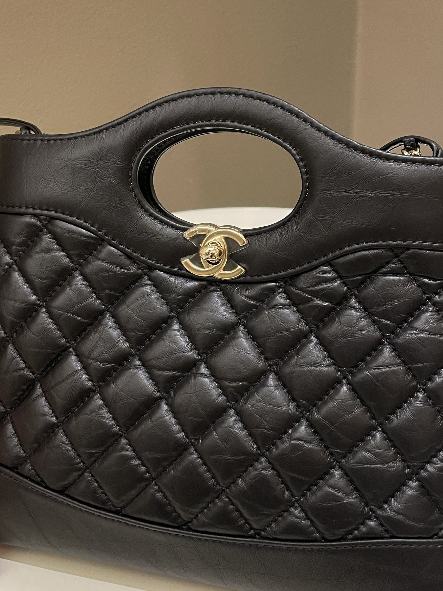 Chanel 31 Bag Black Aged Calf