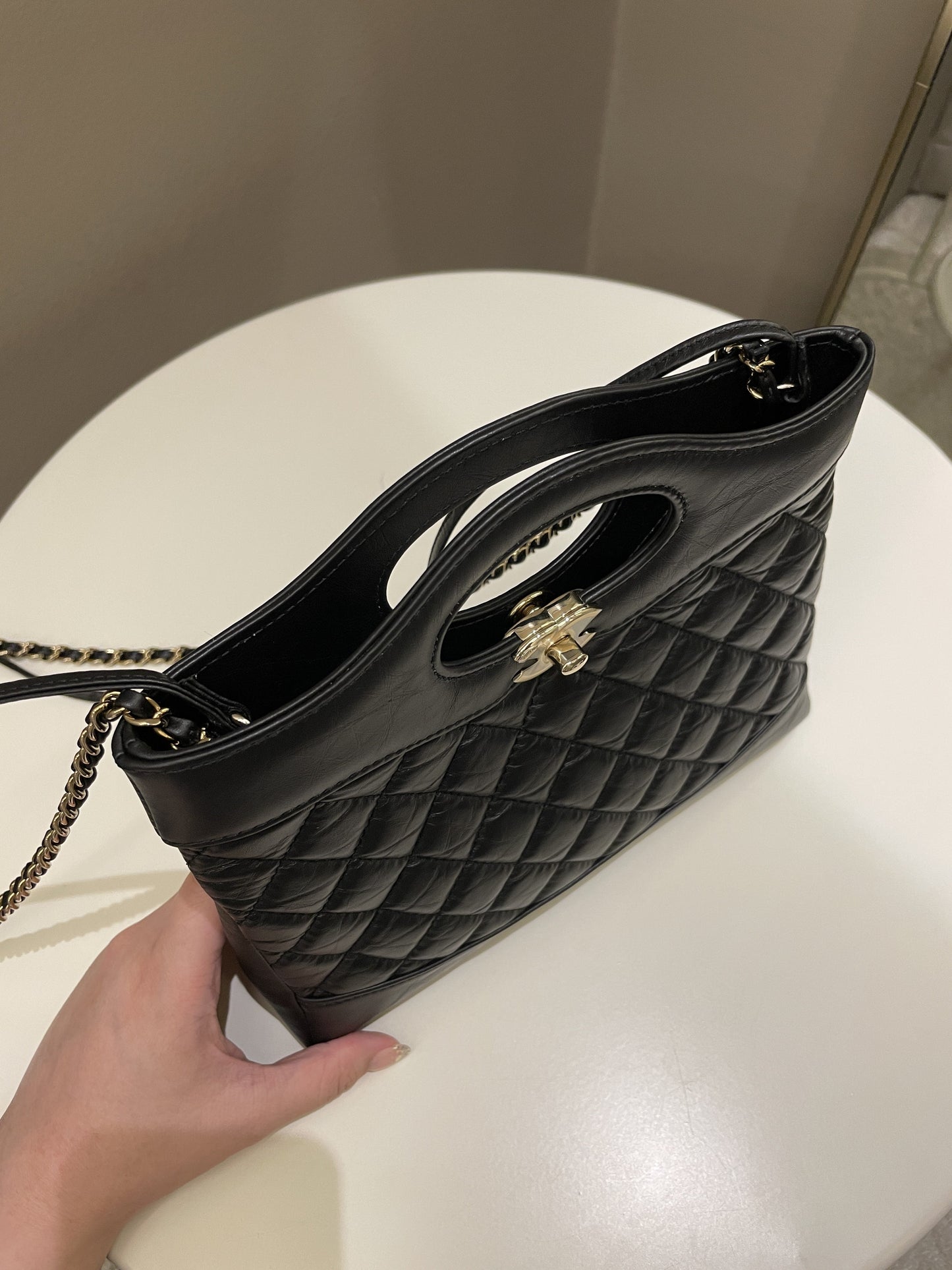 Chanel 31 Bag Black Aged Calf