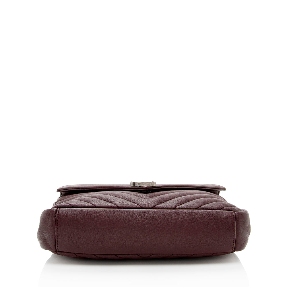 Saint Laurent Matelasse Calfskin Monogram College Medium Shoulder Bag (SHF-18292)