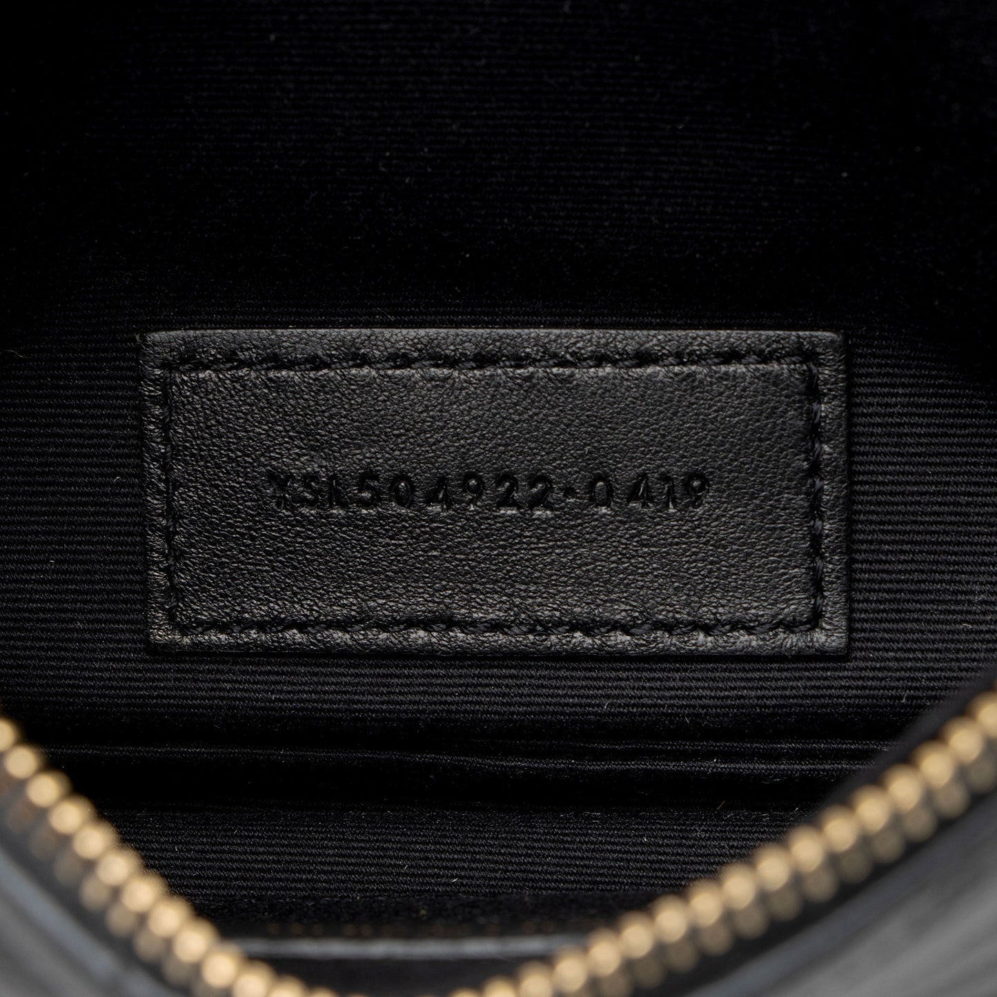 Saint Laurent Matelasse Grain de Poudre Monogram Bill Pouch