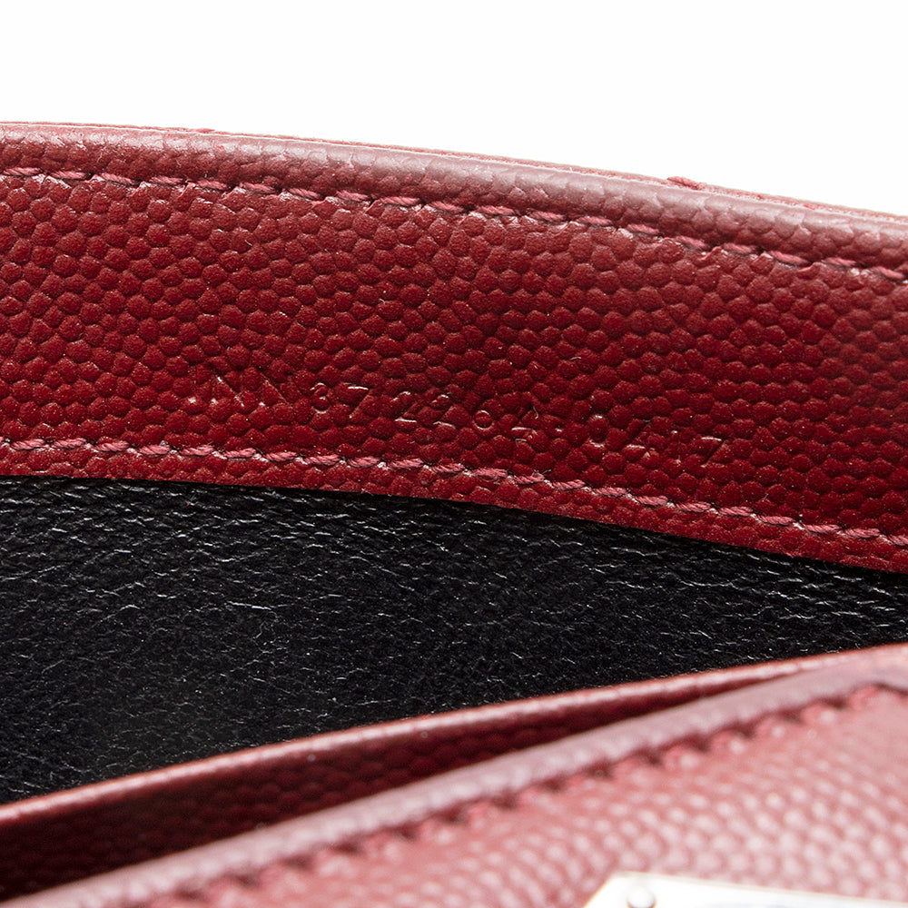 Saint Laurent Matelasse Grain de Poudre Monogram Wallet (SHF-18247)
