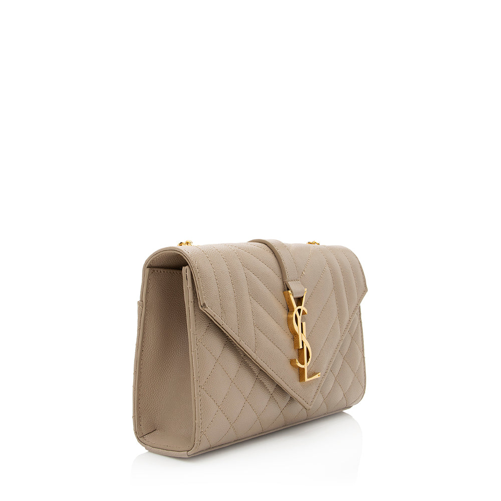 Saint Laurent Mixed Matelasse Leather Classic Monogram Small Shoulder Bag (SHF-21396)