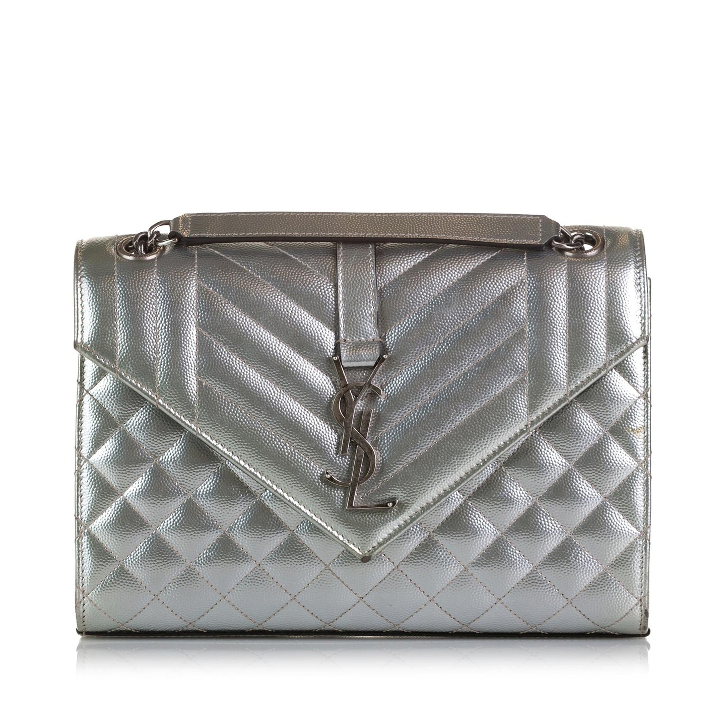Saint Laurent Monogram Triquilt Envelope Chain Bag (SHG-37504)