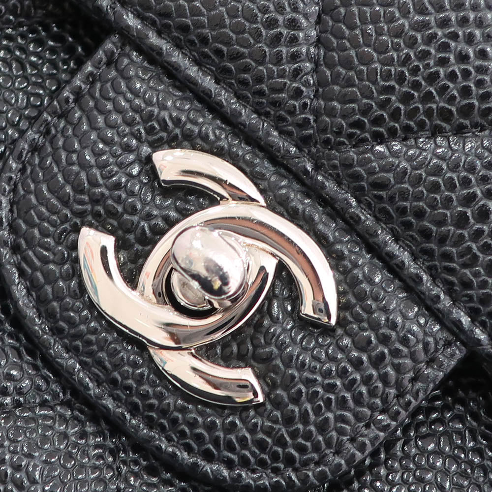 Chanel Bag Matrasse 25 A01112 Chain Shoulder CC Mark W Flap Caviar S BK/SV G Women 19th Eight-digit Bag Box