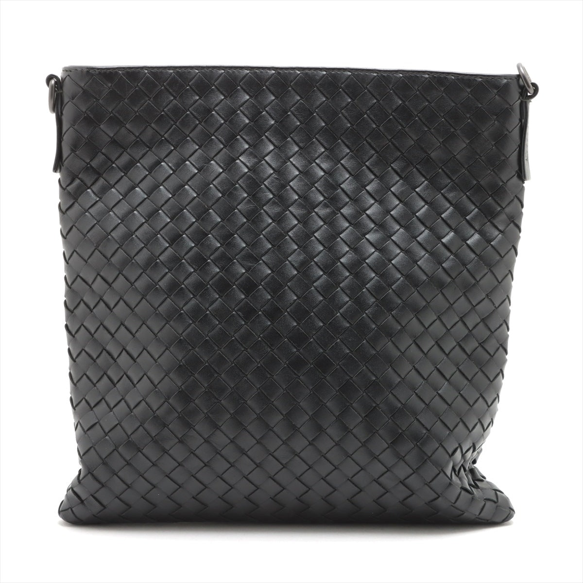 Bottega Veneta Intrecciato Leather Shoulder Bag Black