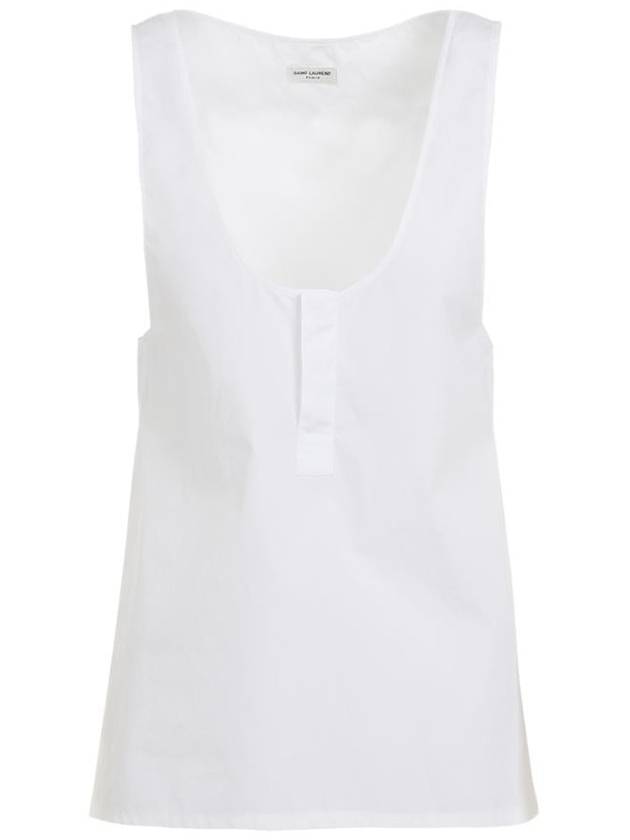 Saint Laurent Semi See-through Henry Tank Top 790074Y227W