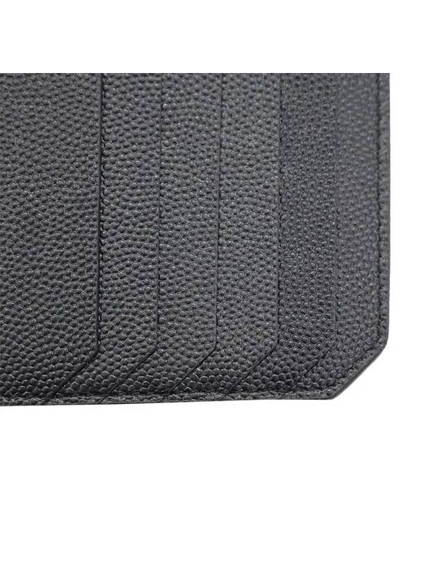 Saint Laurent Leather Zipper Classic Fragment Card Wallet Black