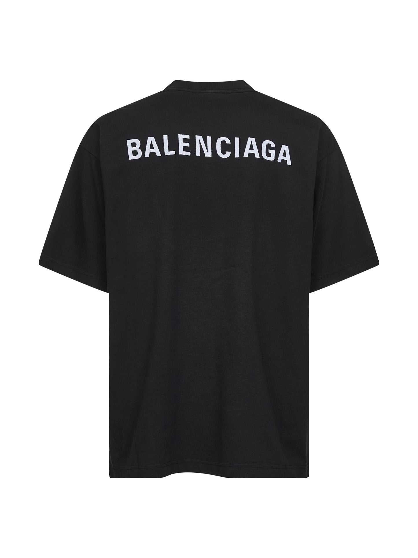 Balenciaga Men Black New Balenciaga Back Medium Fit T-Shirt
