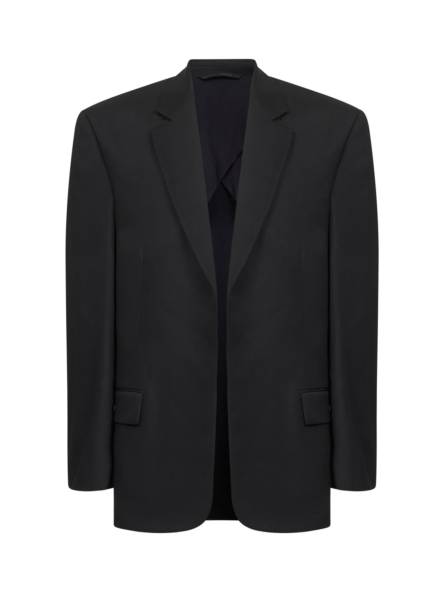 Balenciaga Men Black Wool Hybrid Tailored Blazer