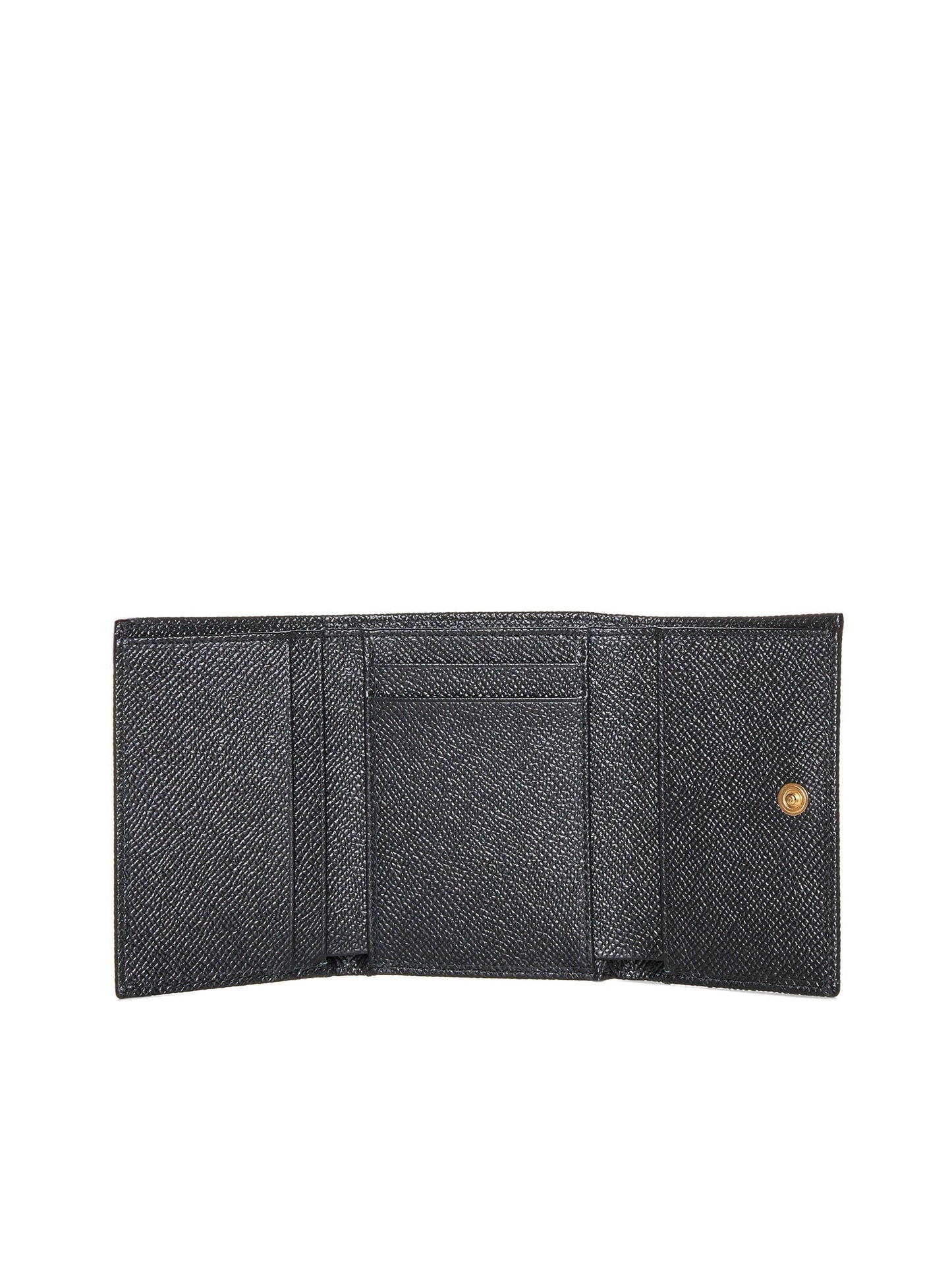 Dolce & Gabbana Women Black Dauphine Leather Wallet