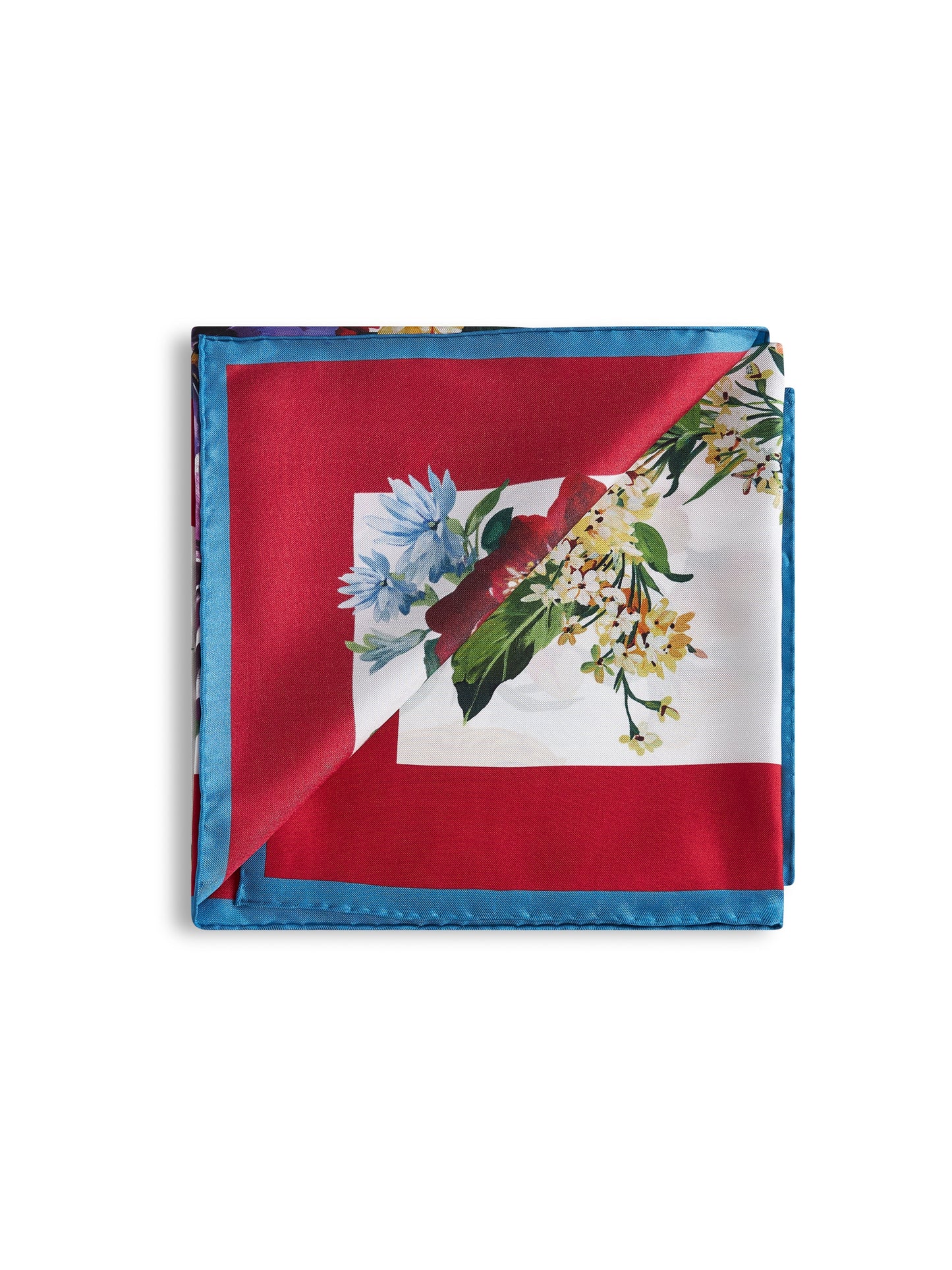 Dolce & Gabbana Women Flower Bouquet Print Silk Twill Scarf