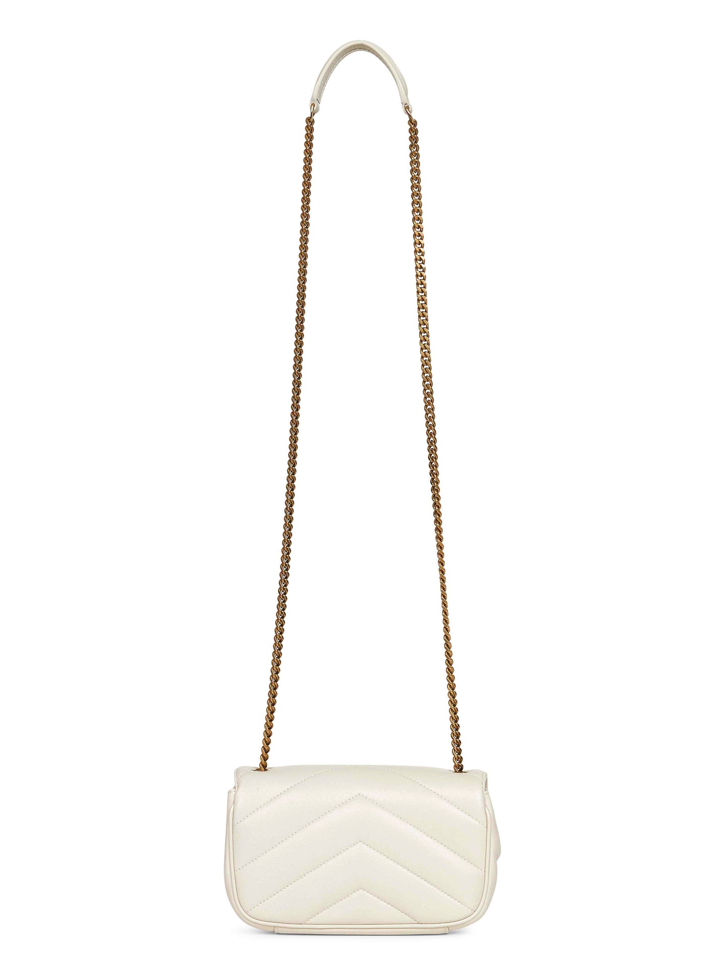 Saint Laurent Women Crema Soft Loulou Mini Crossbody Bag