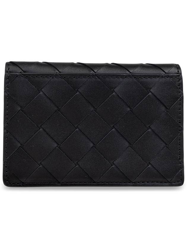 Bottega Veneta Bottega Veneta Leather Card Case, Men's, Black