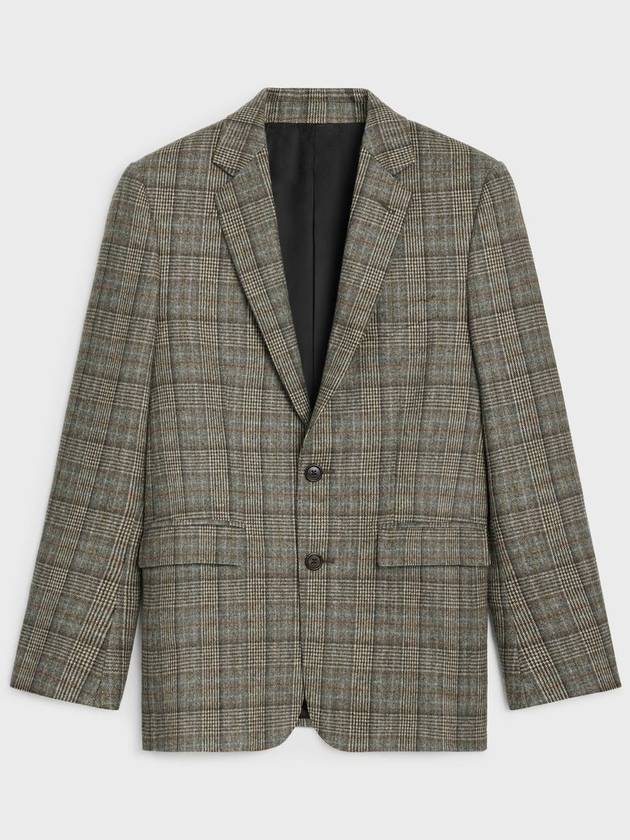 CELINE Prince Of Wales Wool Jacket