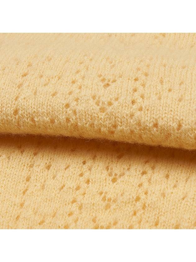 CELINE All Over Triomphe Shetland Pointelle Vest Yellow