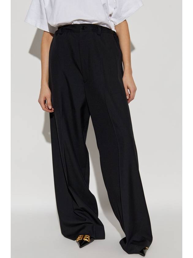 Balenciaga Balenciaga Trousers With Wool Finish, Women's, Black