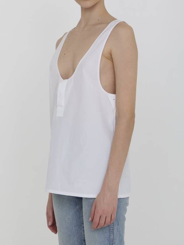 Saint Laurent Semi See-through Henry Tank Top 790074Y227W